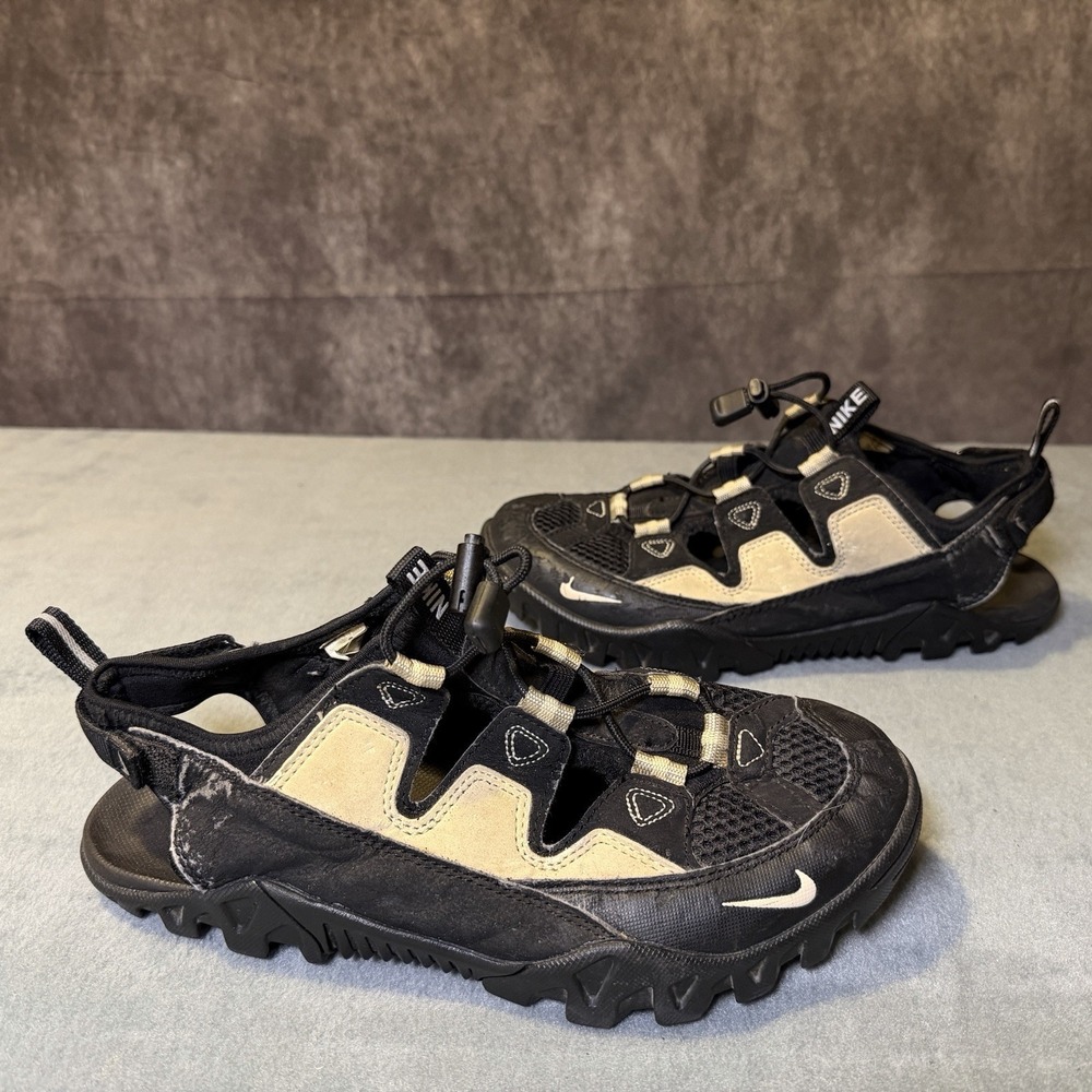 VTG Nike ACG YVR Plus MTB Cycling Shoes SPD Cleat Trail Hiking Black Tan Men 8.5 - Picture 3 of 8